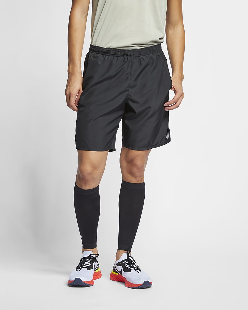 Nike Challenger Men's 23cm (approx.) Brief-Lined Running Shorts - Black/Black