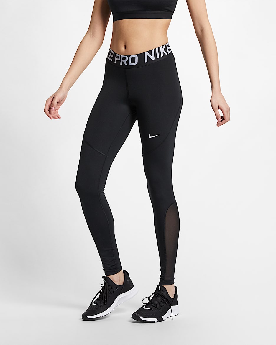 Nike Pro Mallas para mujer - Negro/Blanco