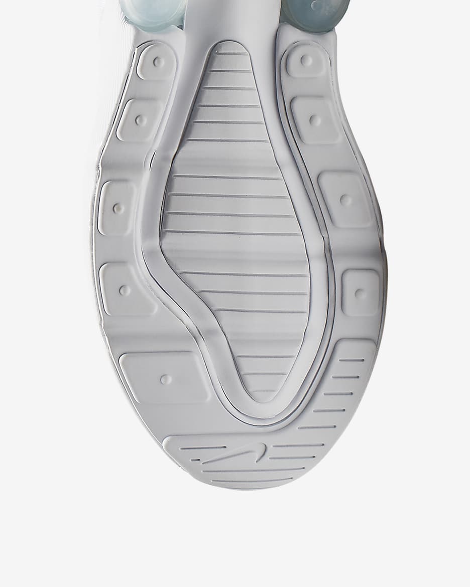 Nike Air Max 270 Big Kids' Shoes - White/Metallic Silver/White