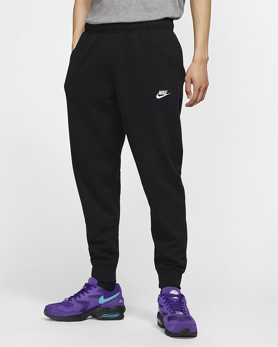 Joggingbyxor Nike Sportswear Club för män - Svart/Svart/Vit