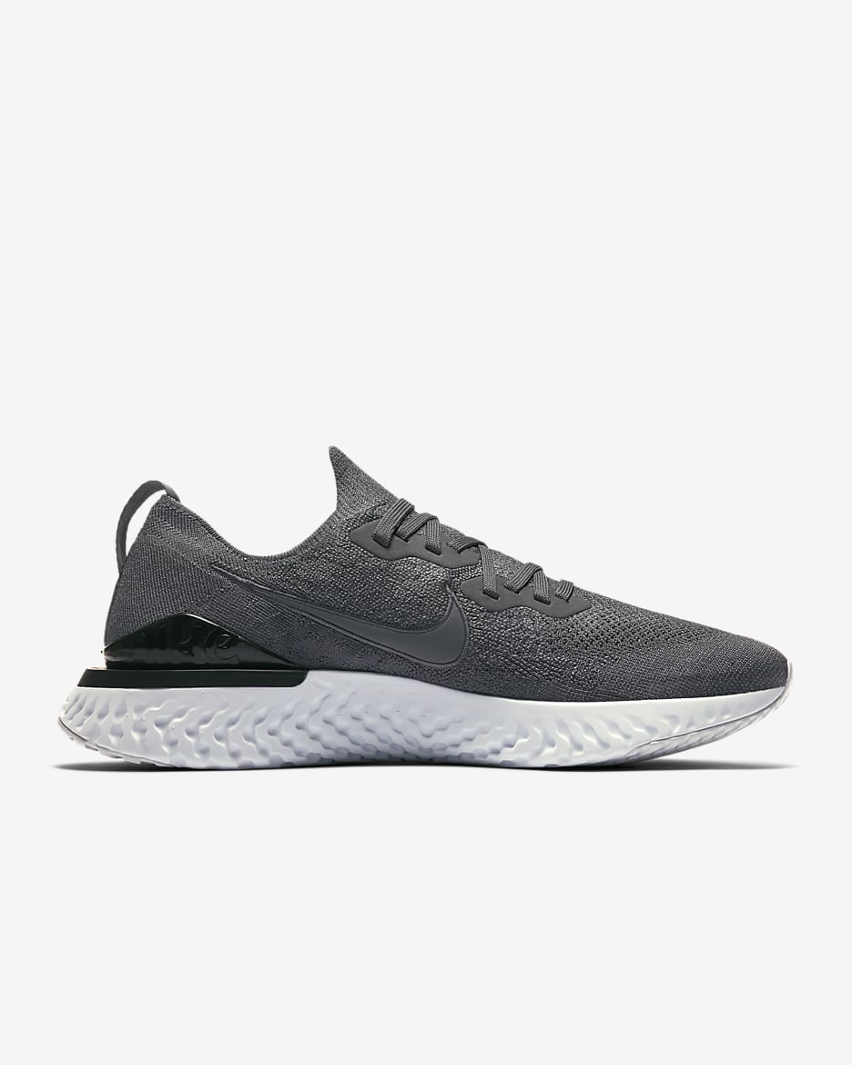 Nike Epic React Flyknit 2 Men's Running Shoes - Dark Grey/Pure Platinum/White/Black