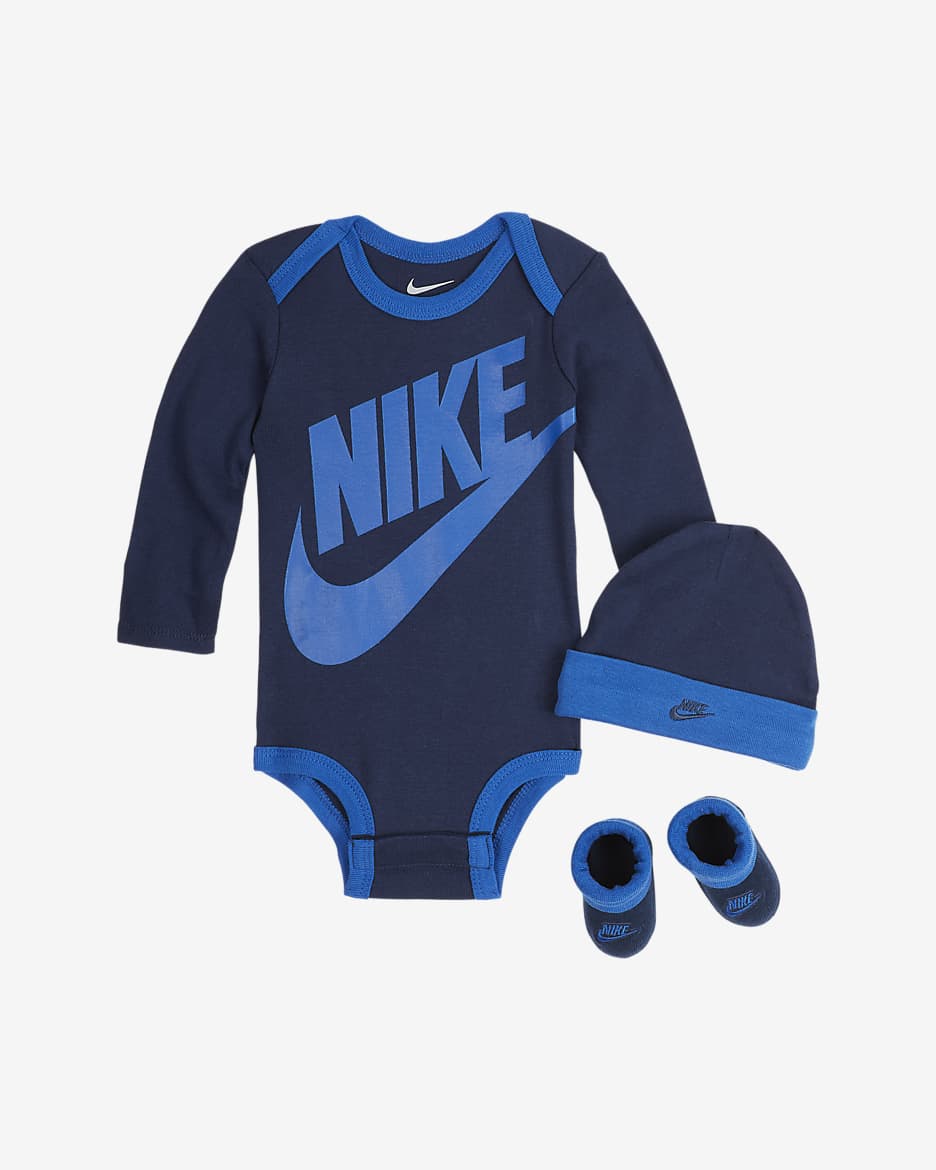 Nike Baby (0–6M) 3-Piece Set - Midnight Navy