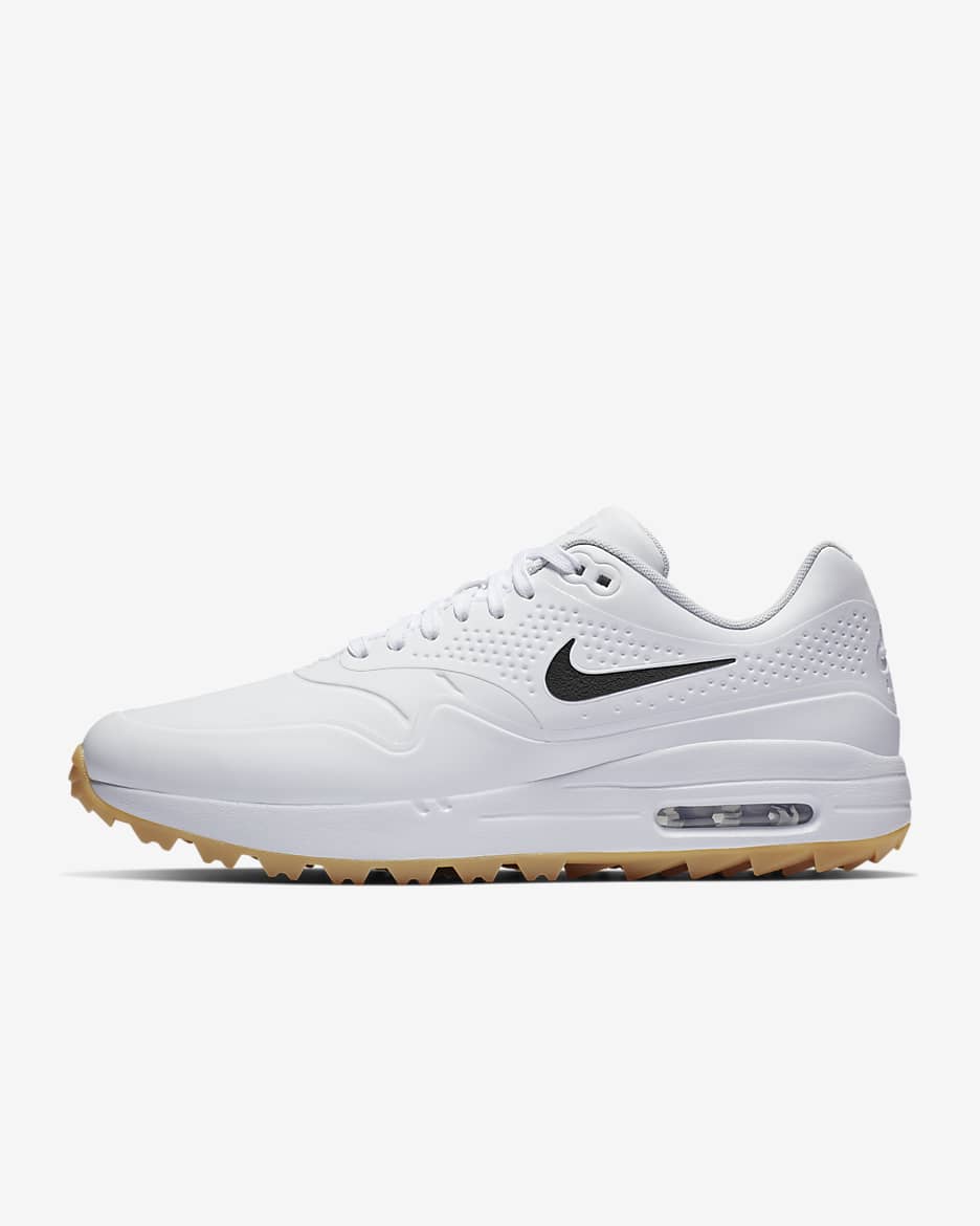 Nike Air Max 1 G Men's Golf Shoe - White/Gum Light Brown/White