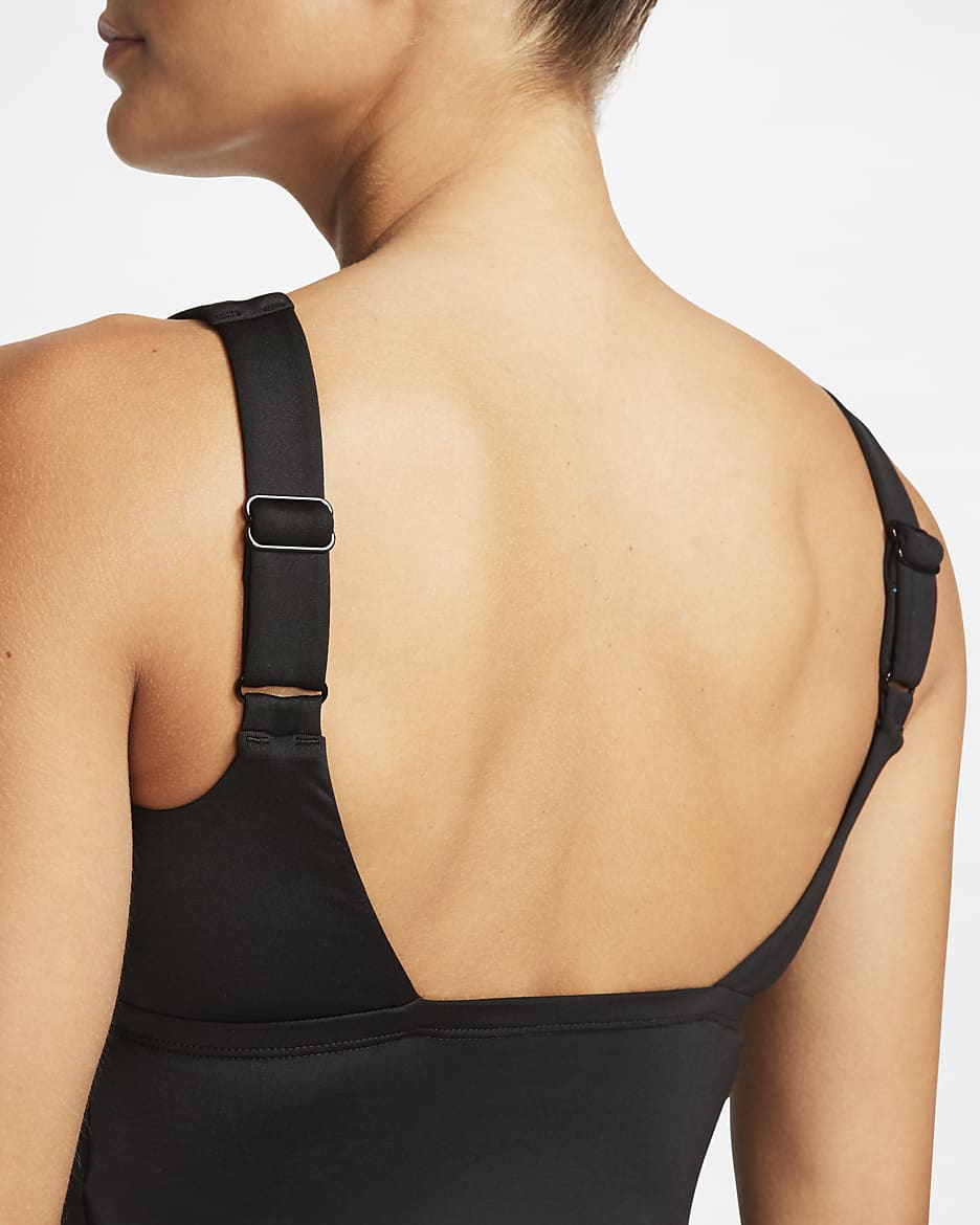 Top de traje de baño para mujer Nike Tankini - Negro