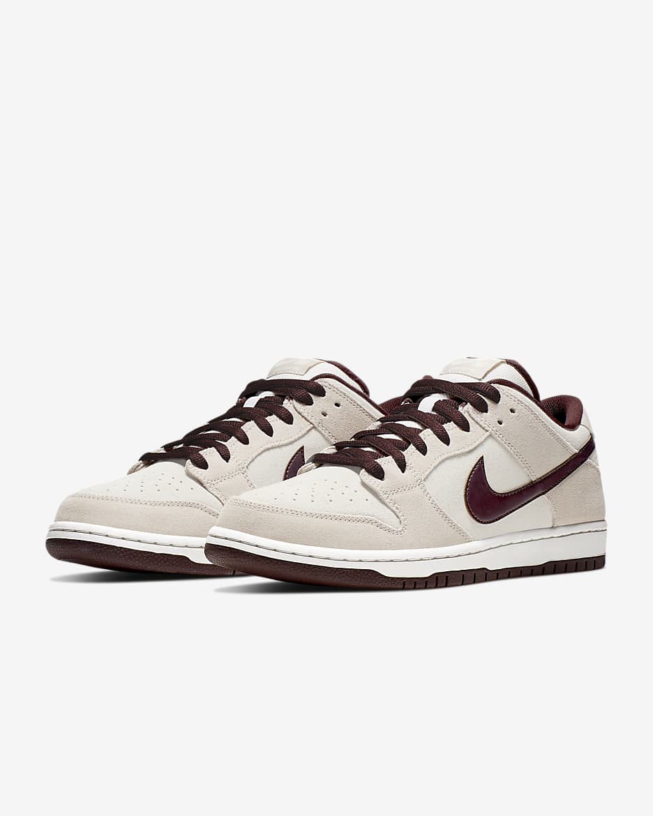 Nike SB Dunk Low Pro Skate Shoe - Desert Sand/Summit White/Mahogany