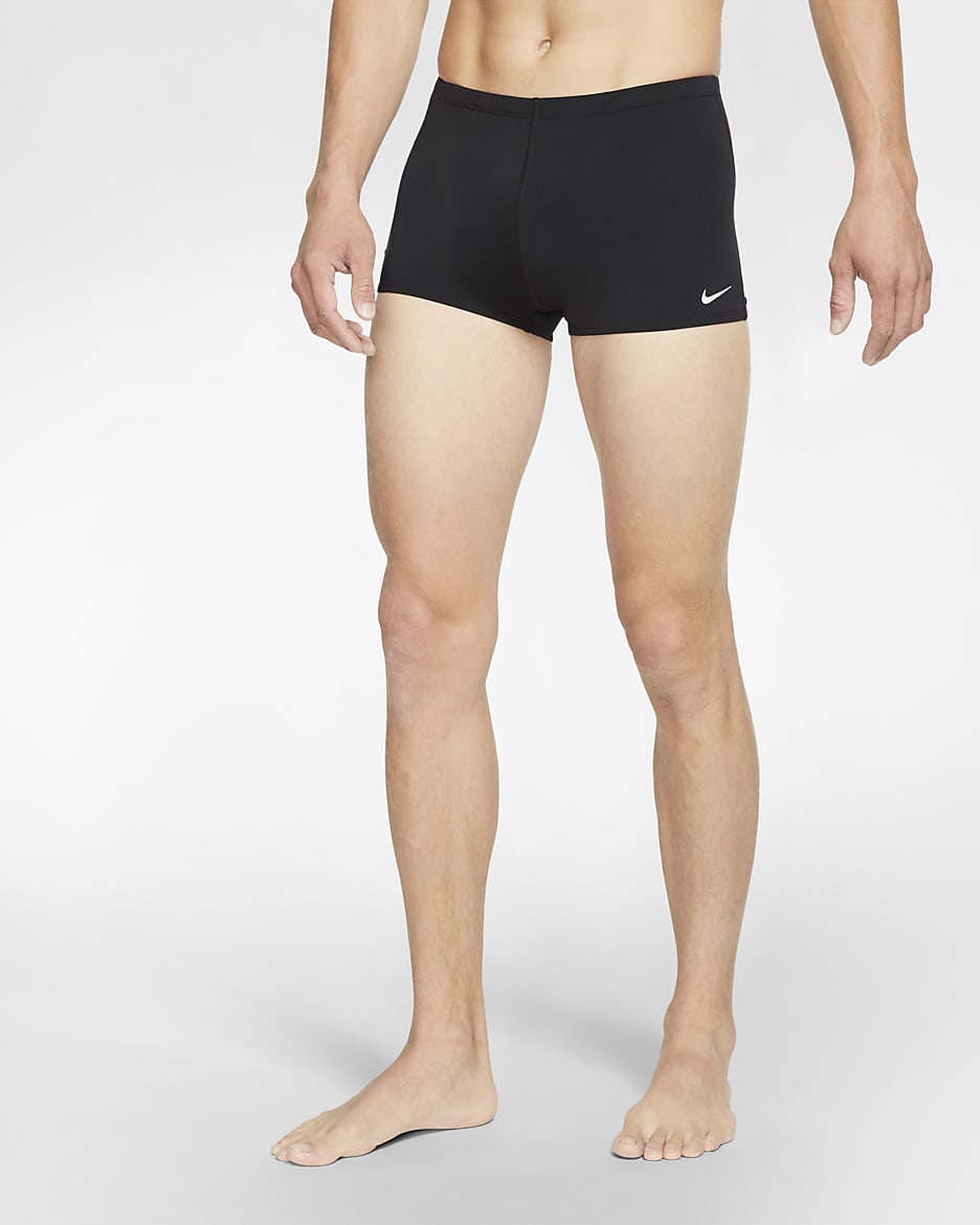 Traje de baño jammer de pierna cuadrada para hombre - Negro