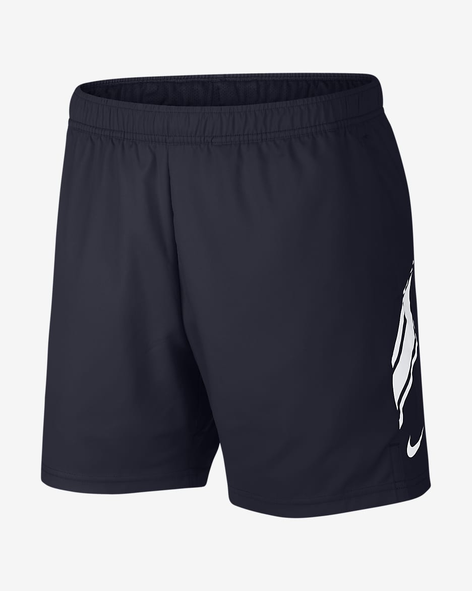 NikeCourt Dri-FIT Men's 18cm approx. Tennis Shorts - Obsidian/White/White