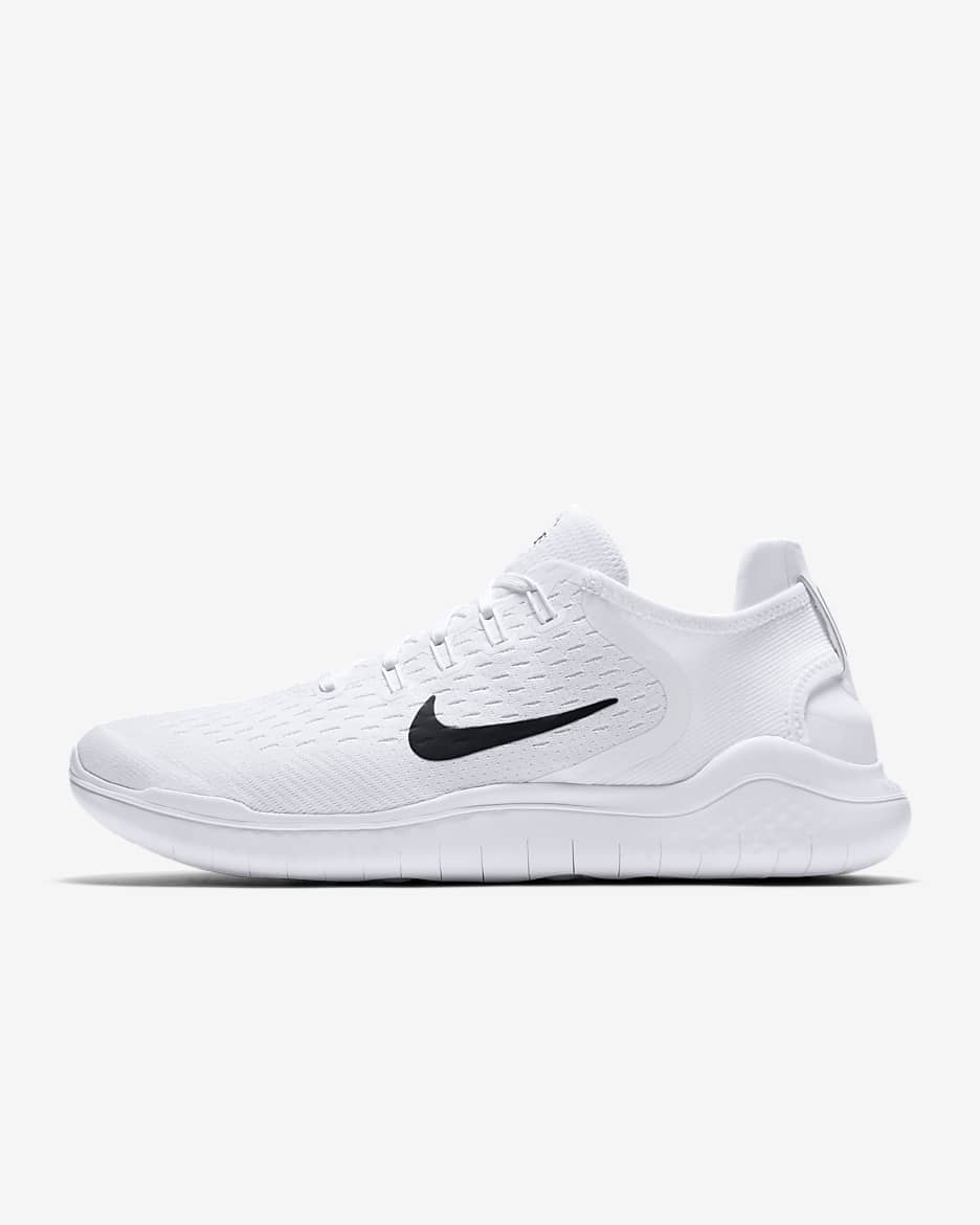 Nike Free Run 2018 Men's Road Running Shoes - White/Black