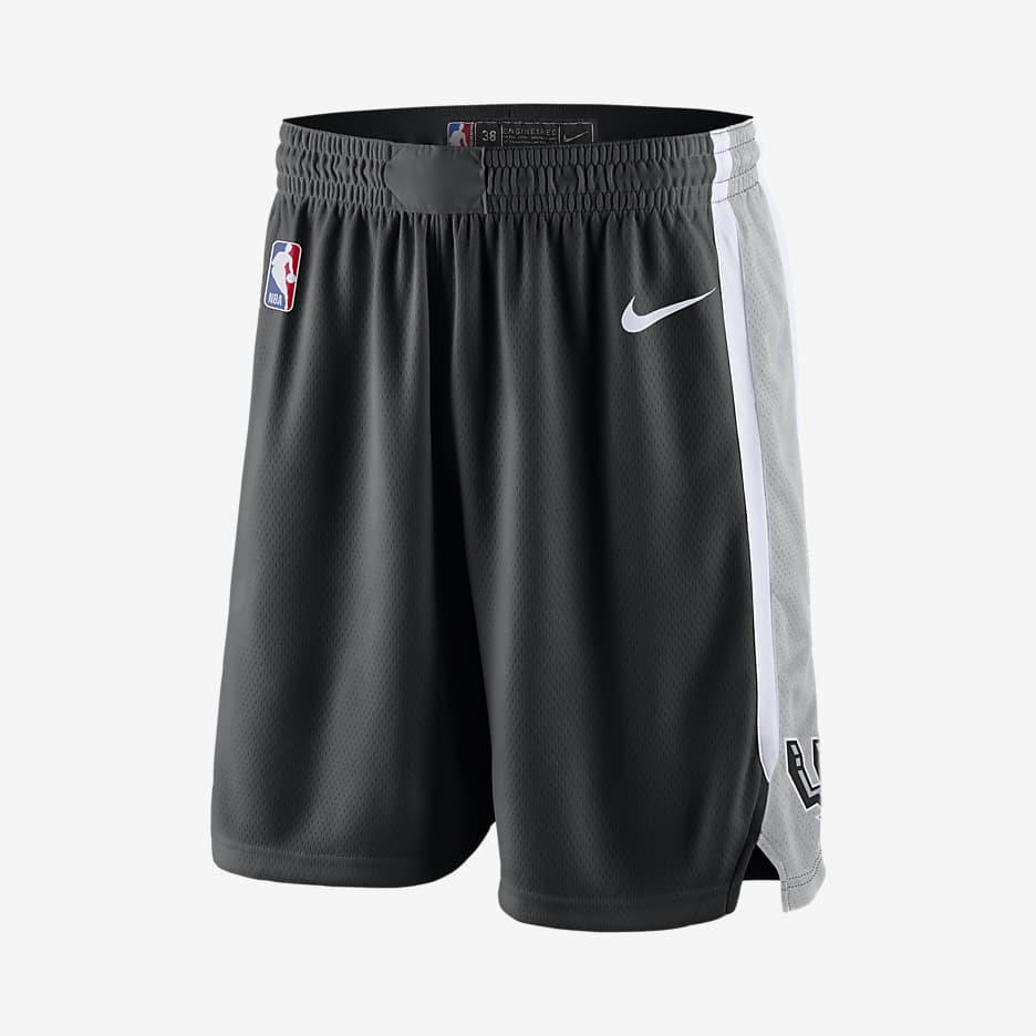 San Antonio Spurs Icon Edition Men's Nike NBA Swingman Shorts - Black/White