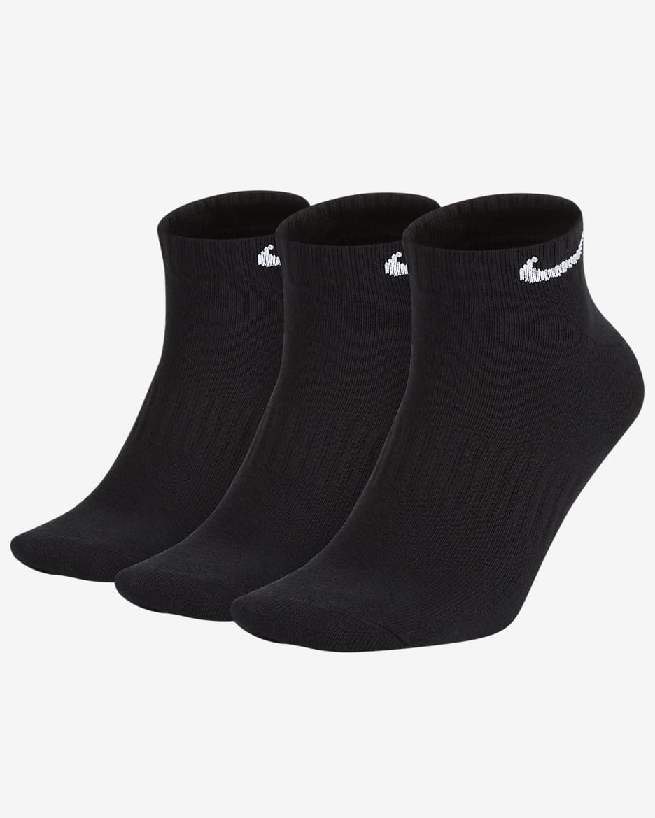 Nike Everyday Lightweight Training Low Socks (3 Pairs) - Black/White