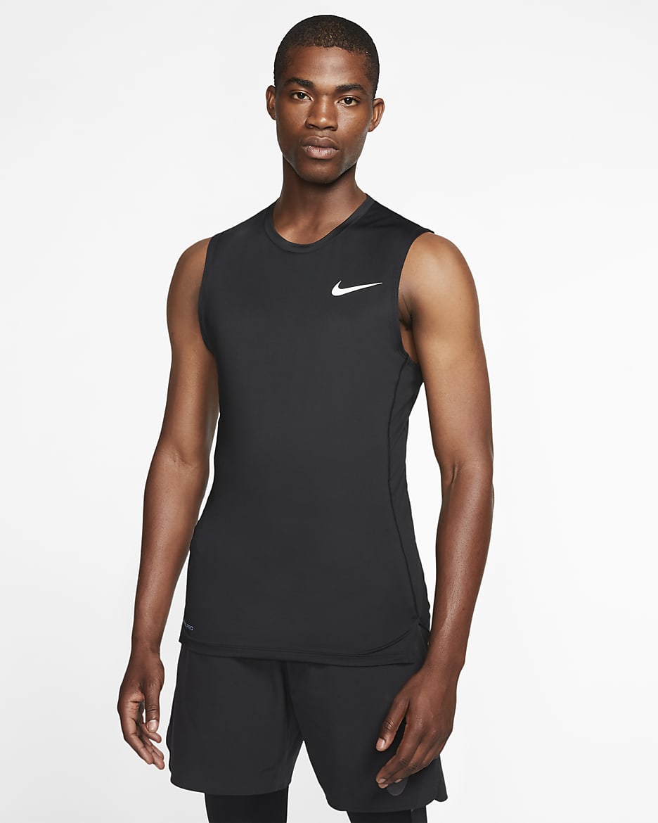 Nike Pro Men's Sleeveless Top - Black/White