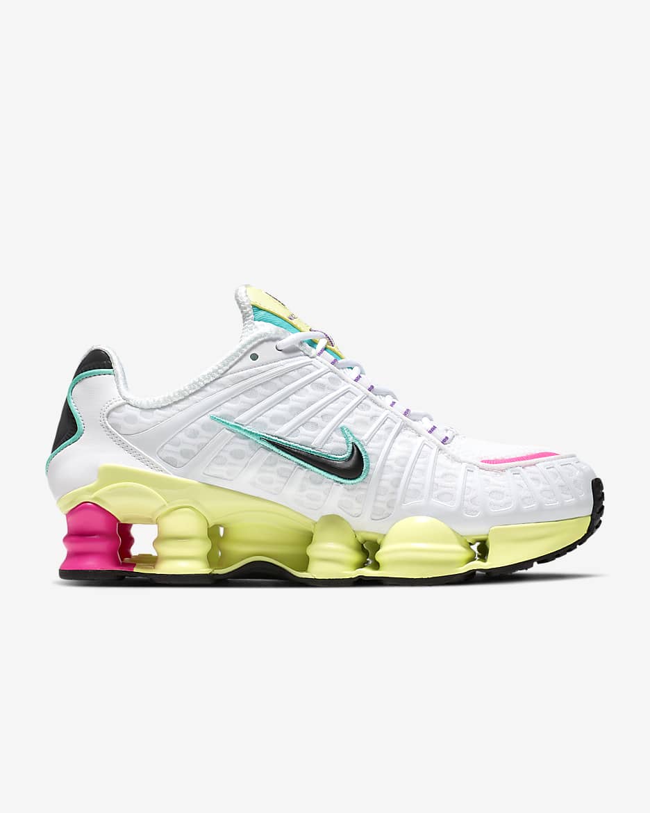 Nike Shox TL Shoes - White/Luminous Green/Bright Violet/Black