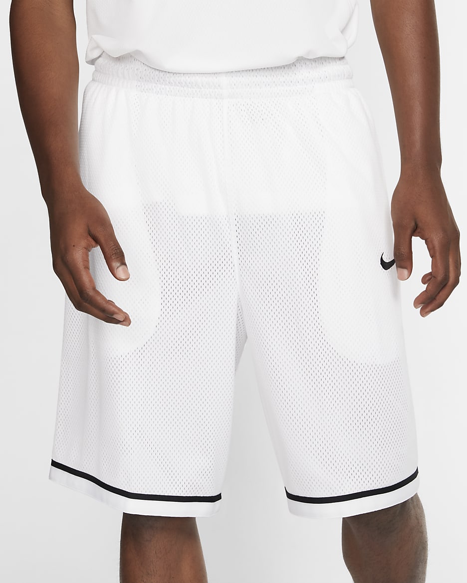 Nike Dri-FIT Classic Men's Basketball Shorts - White/White/Black