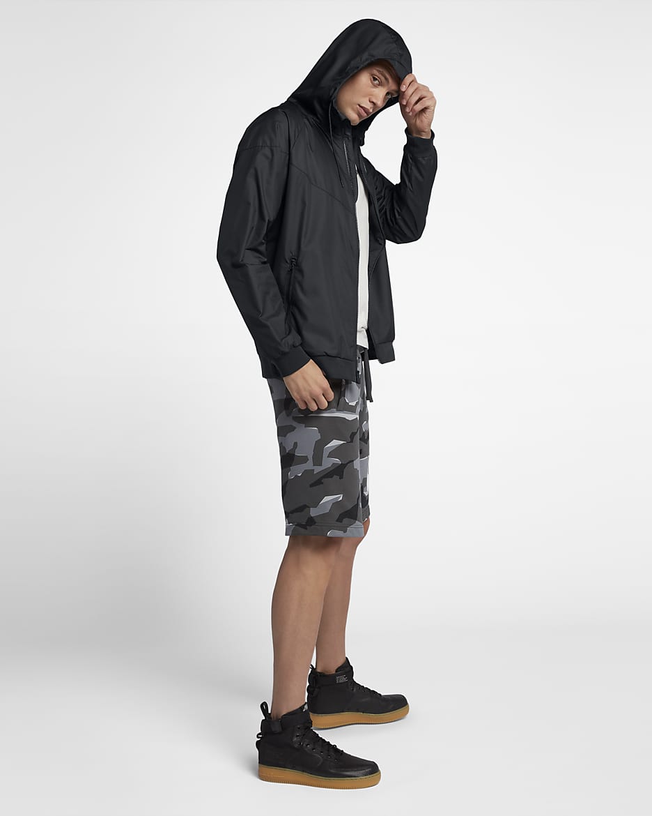 Casaco Nike Sportswear Windrunner para homem - Preto/Preto/Preto/Branco