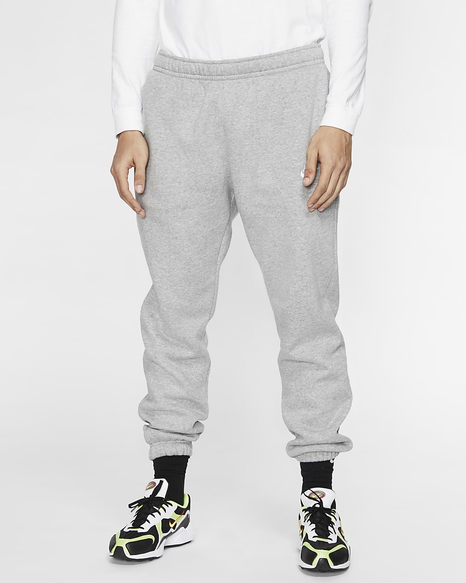 Nike Sportswear Club Fleece Men's Pants - Dark Grey Heather/Matte Silver/White