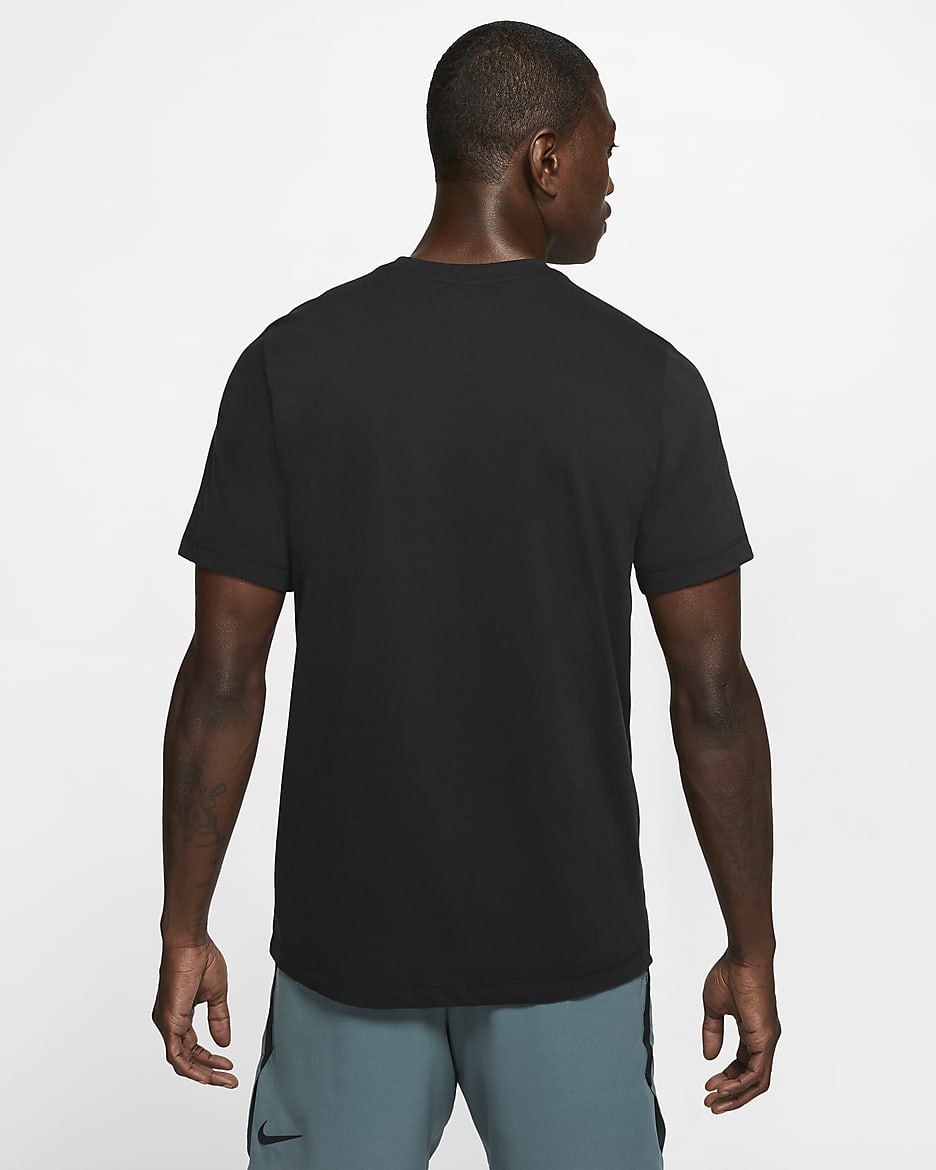 Nike Dri-FIT Men's Fitness T-Shirt - Black/White