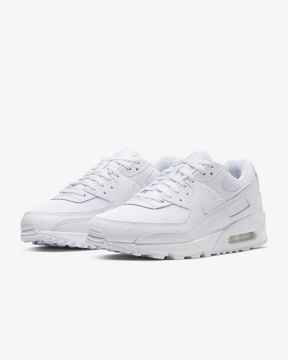 Nike Air Max 90 Men's Shoes - White/White/Wolf Grey/White