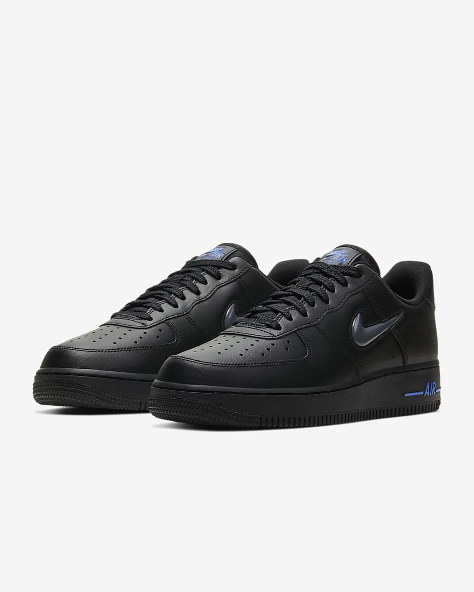 Chaussure Nike Air Force 1 Jewel pour Homme - Noir/Racer Blue/Anthracite