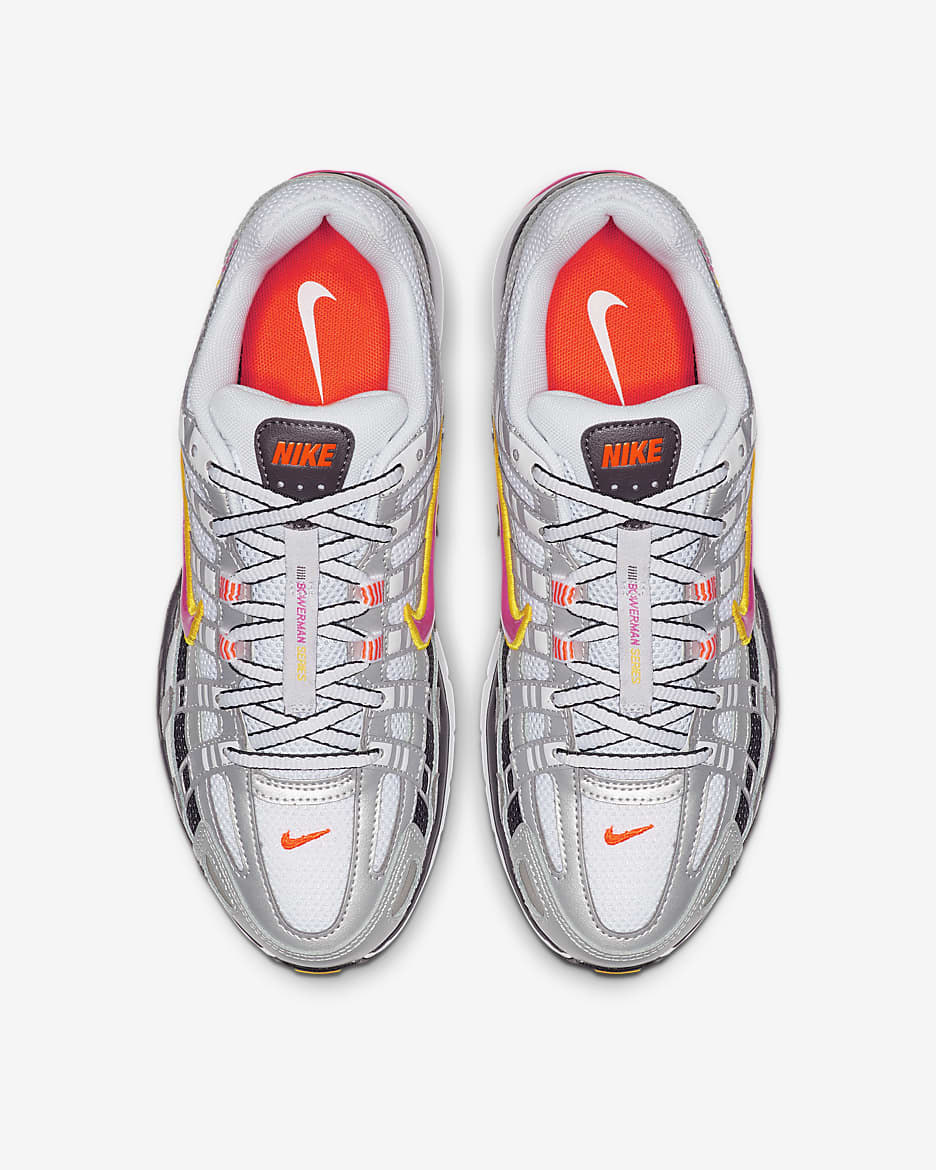 Nike P-6000 Shoes - White/Metallic Platinum/Hyper Crimson/Laser Fuchsia