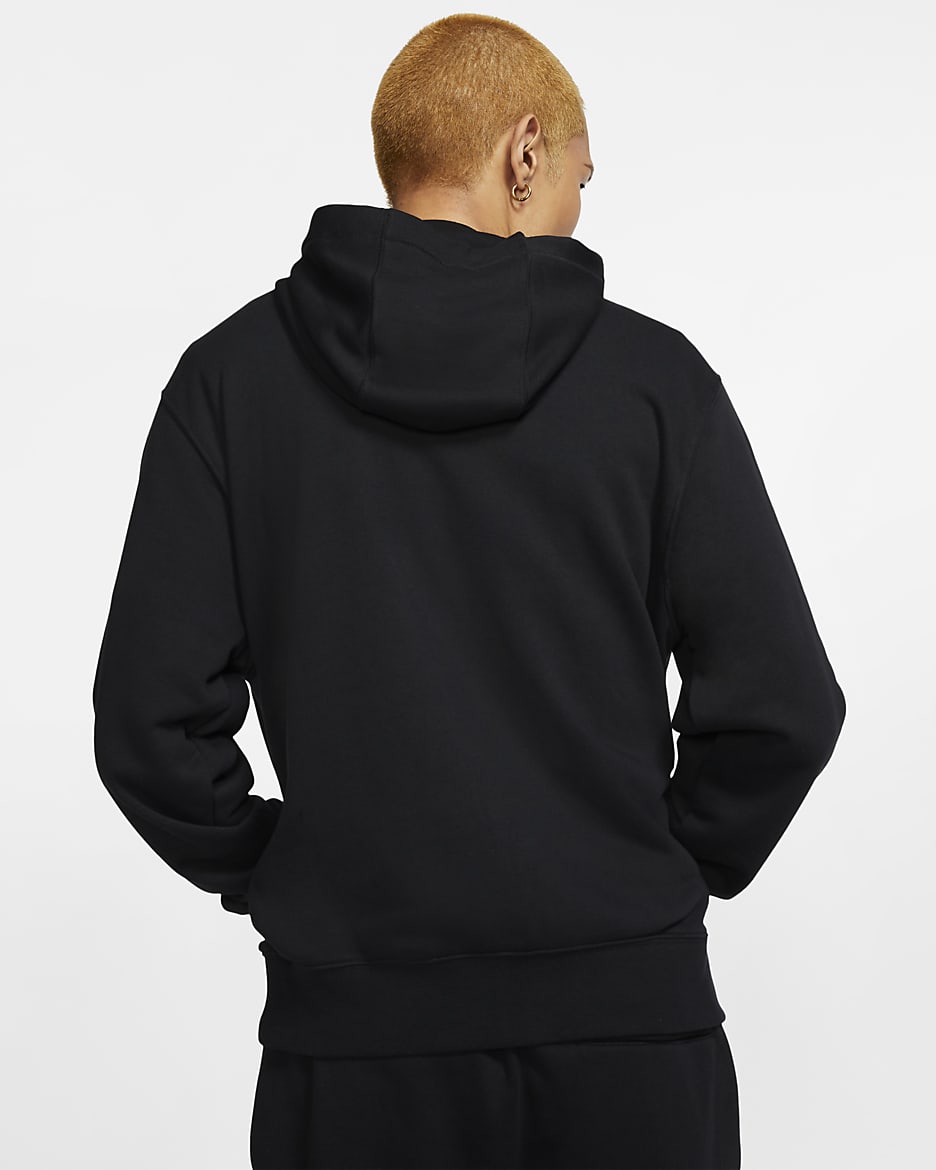 Nike Sportswear Club Men's Full-Zip Hoodie - Black/Black/White