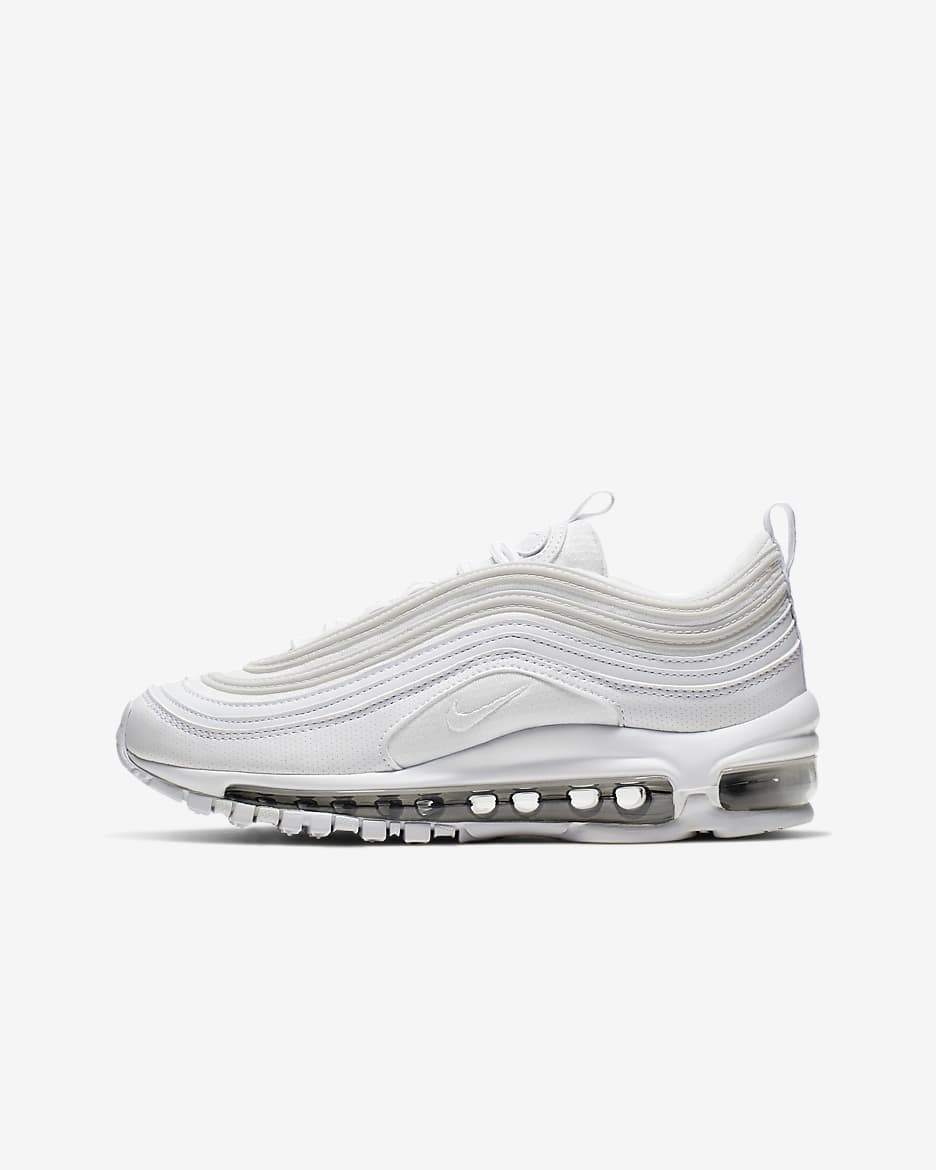 Nike Air Max 97 Kinderschoenen - Wit/Metallic Silver/Wit