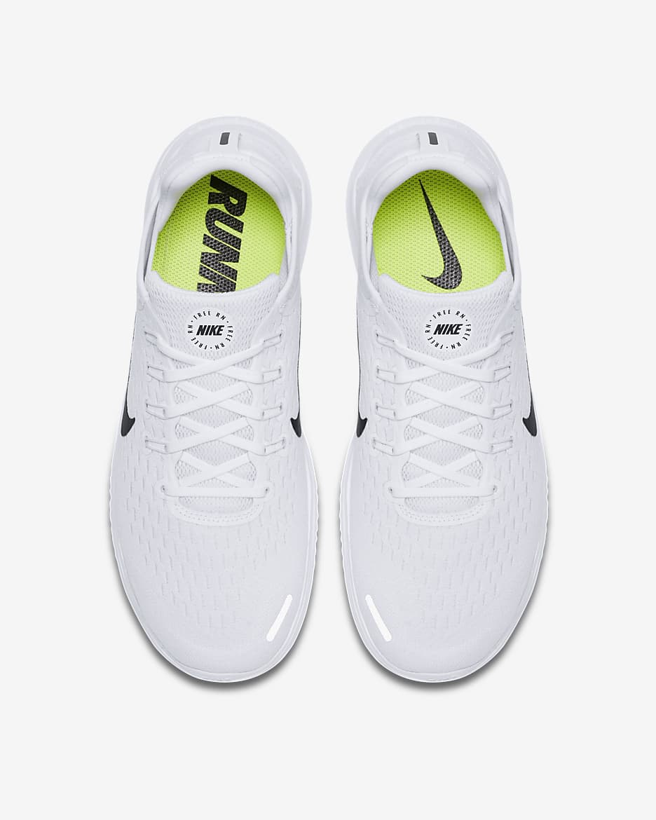 Nike Free Run 2018 Men's Road Running Shoes - White/Black