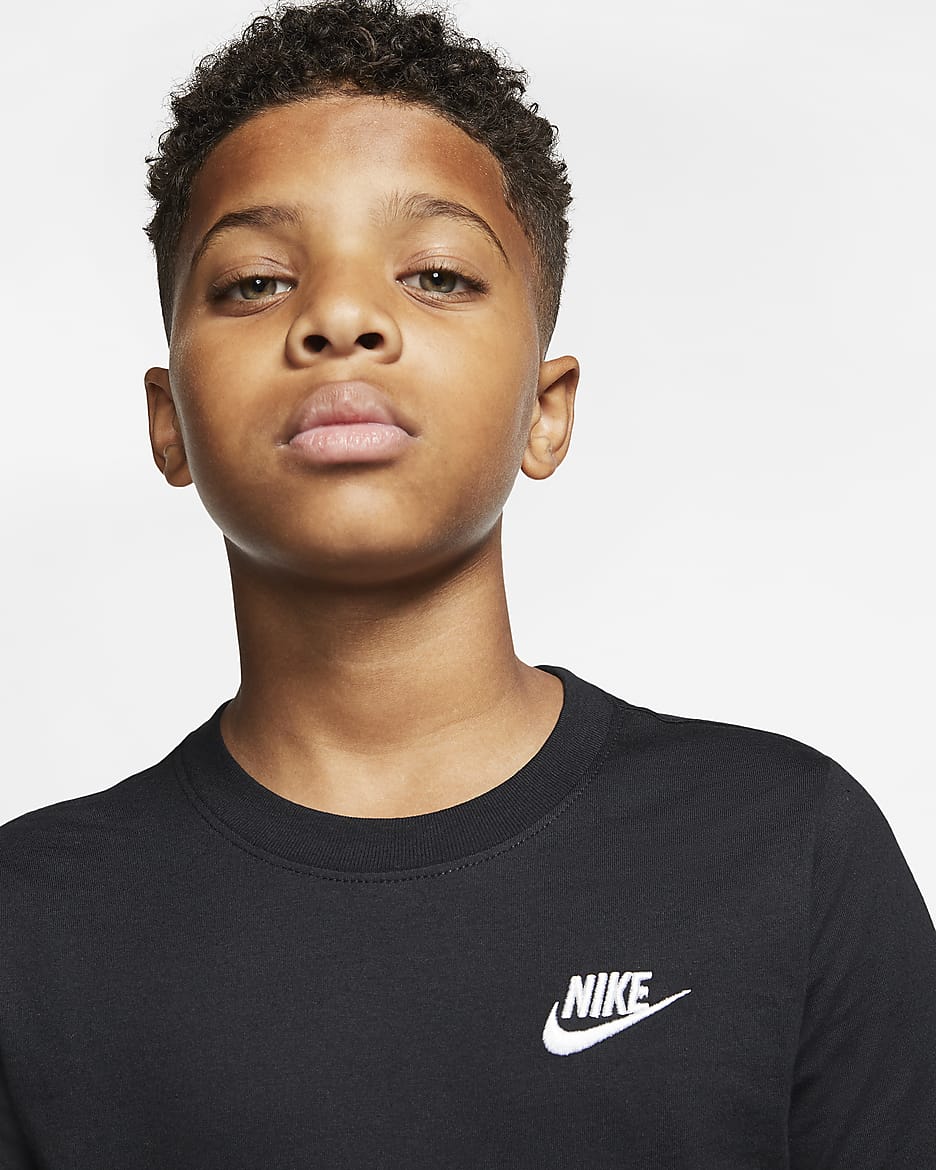 Nike Sportswear Big Kids' T-Shirt - Black/White