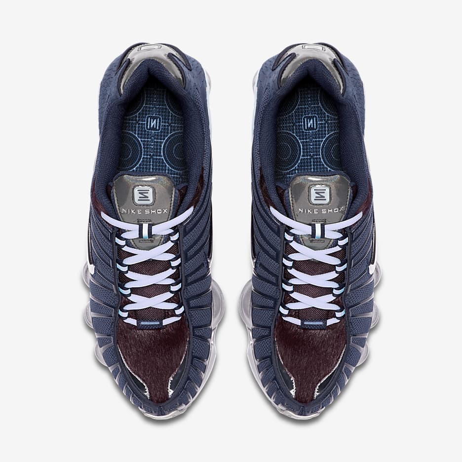 Nike Shox TL Men's Shoes - Obsidian/Celestine Blue/Burgundy Ash/Metallic Silver