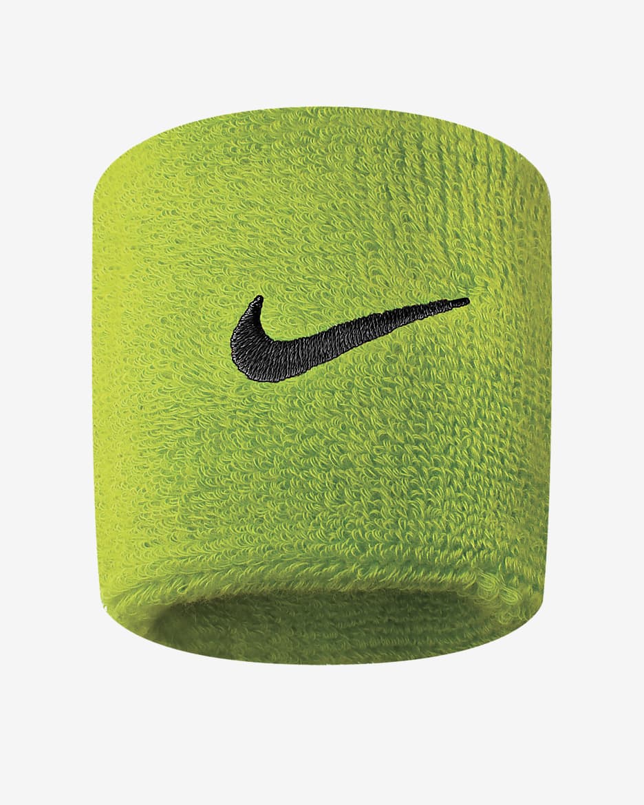 Nike Swoosh Wristbands - Volt/Black/Black