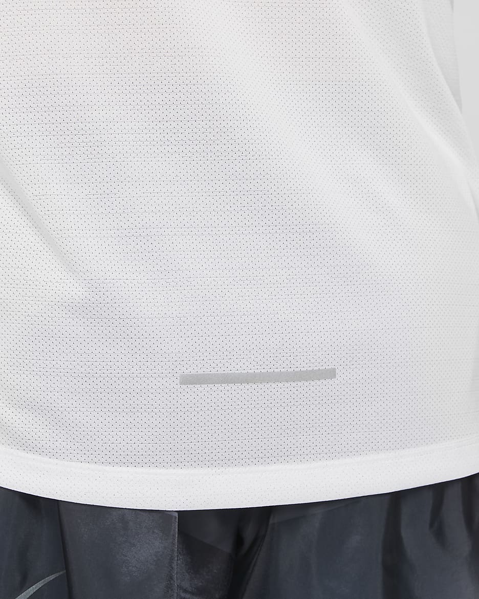 Nike Dri-FIT Miler 男款跑步背心 - 白色/Vast Grey