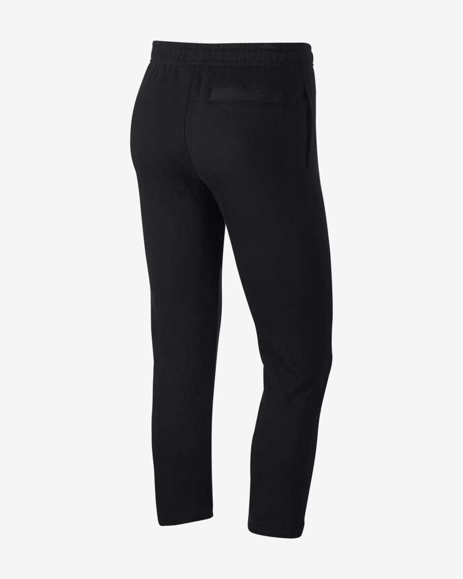 Calças em tecido moletão Nike Sportswear Club para homem - Preto/Preto/Branco