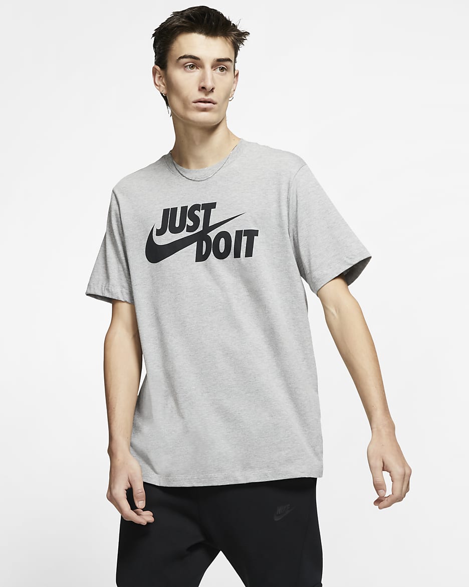 Playera para hombre Nike Sportswear JDI - Gris oscuro jaspeado/Negro
