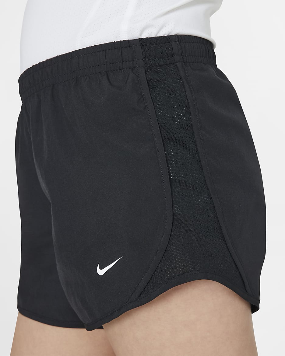 Nike Tempo Big Kids' (Girls') Dri-FIT Running Shorts - Black/Black/Black/White