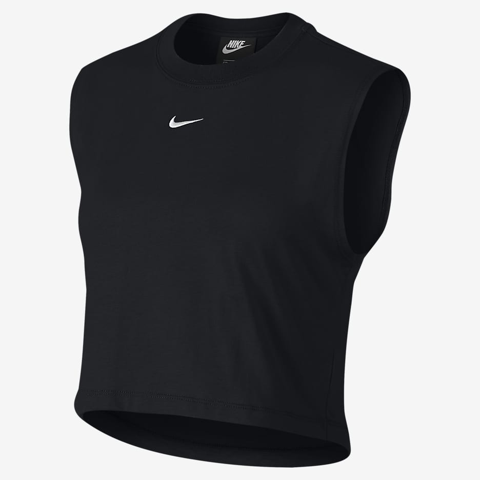 Nike Sportswear Essential Women's Cropped Tank - Black/White