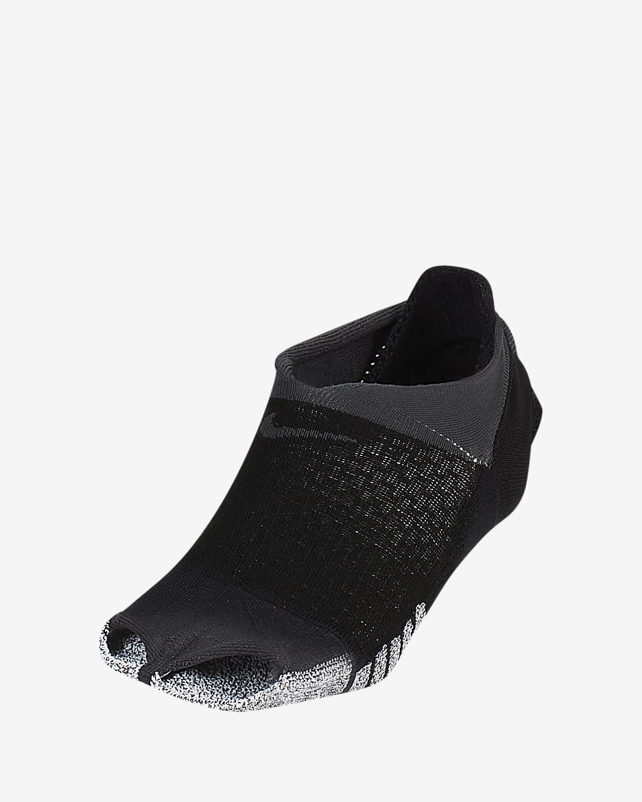 NikeGrip Dri-FIT Studio Women's Toeless Footie Socks - Black/Anthracite