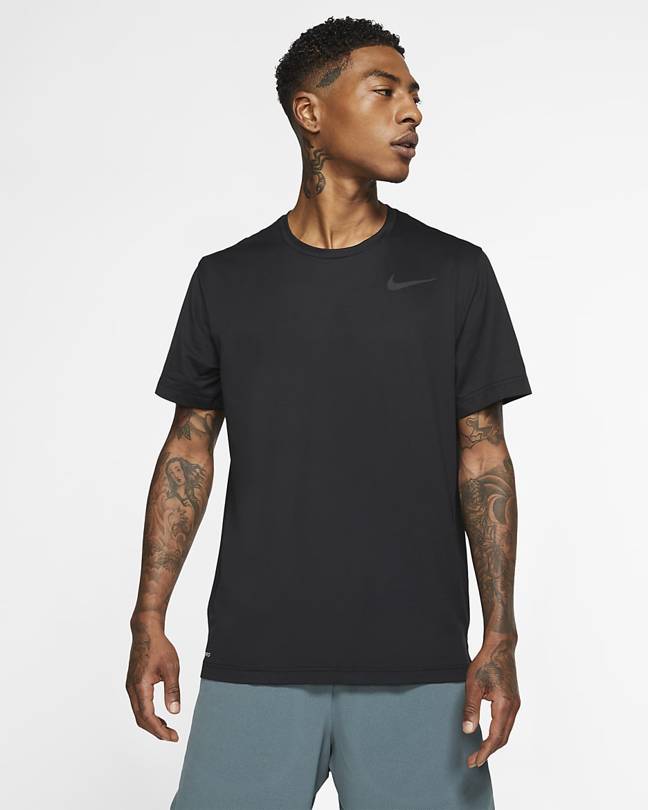 Nike Pro Men's Short-Sleeve Top - Black/White