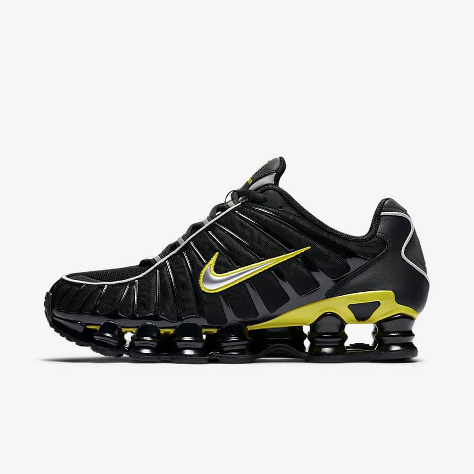 Nike Shox TL Men's Shoes - Black/Dynamic Yellow/Metallic Silver