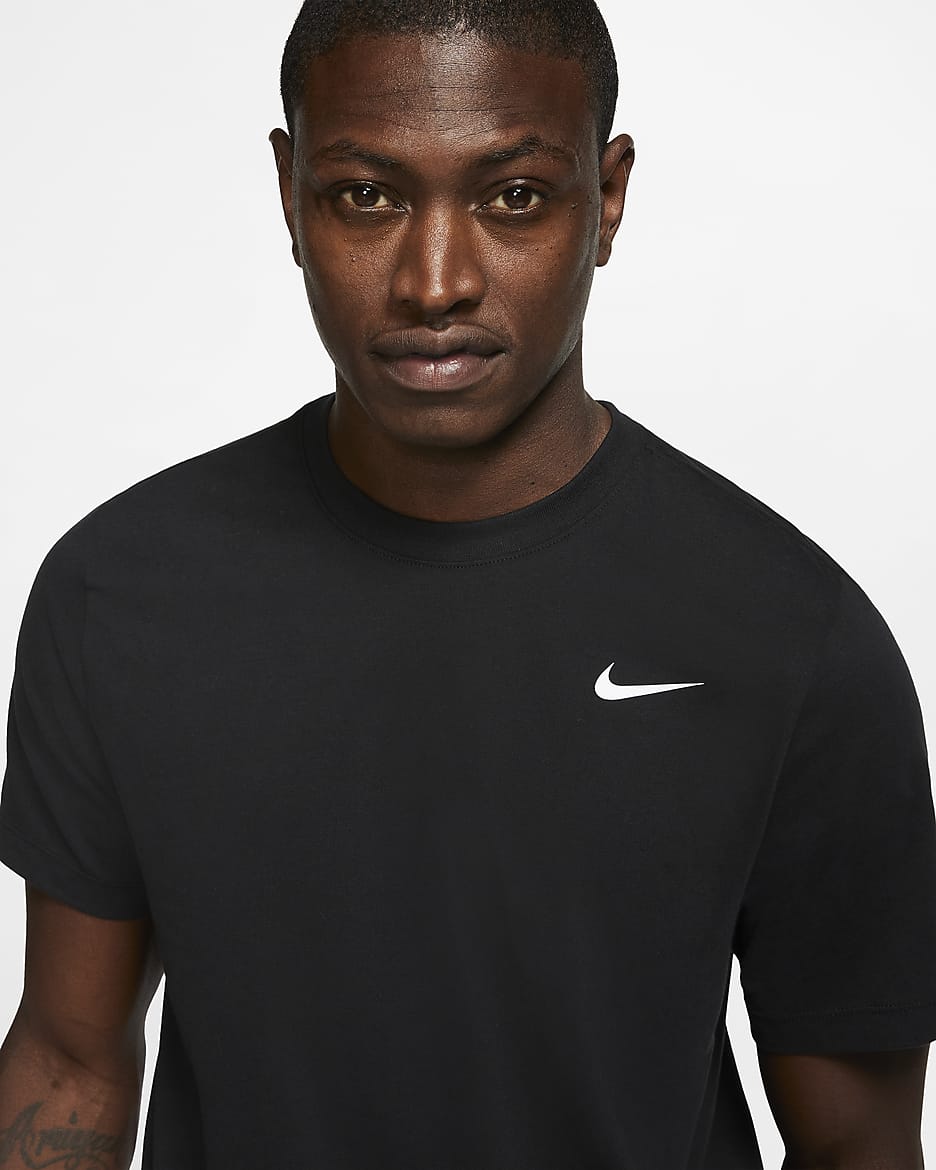 T-shirt de fitness Nike Dri-FIT pour homme - Noir/Blanc