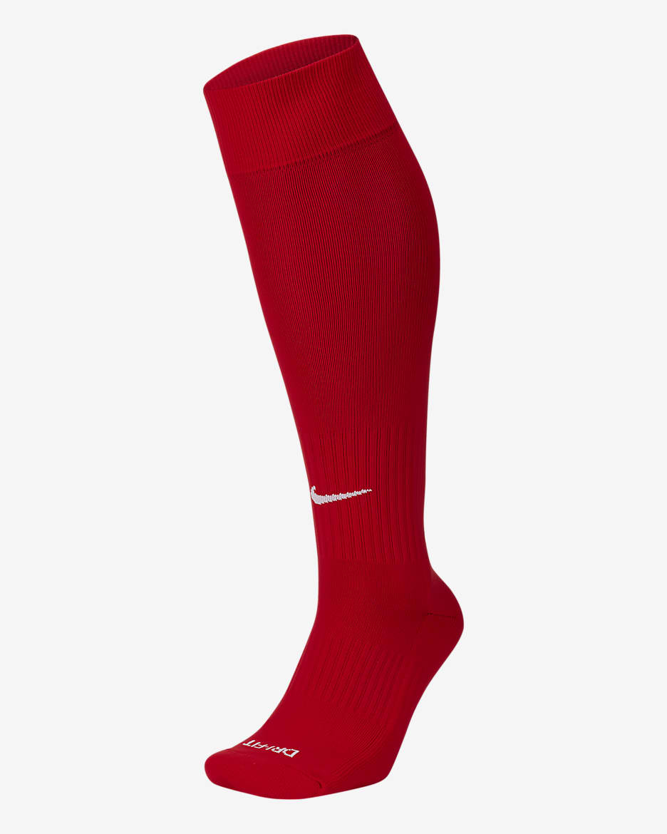 Calcetines hasta la rodilla acolchados Nike Classic 2 - Rojo universitario/Blanco