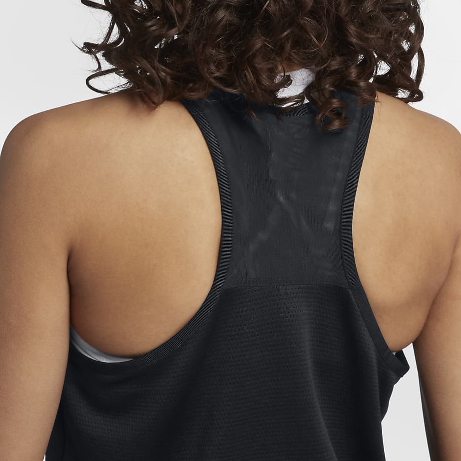 Nike Sportswear Tech Fleece singlet til dame - Svart/Svart