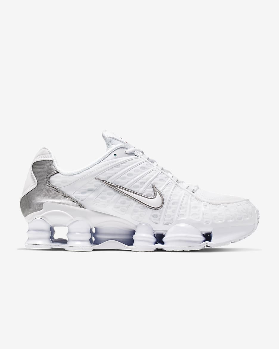 Nike Shox TL Men's Shoes - White/Metallic Silver/Max Orange/White