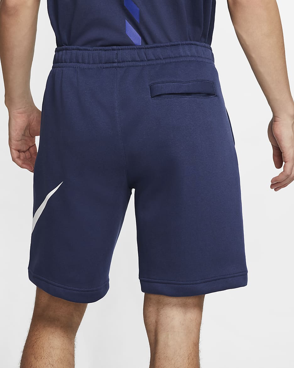 Shorts con estampado para hombre Nike Sportswear Club - Azul marino medianoche/Blanco/Blanco