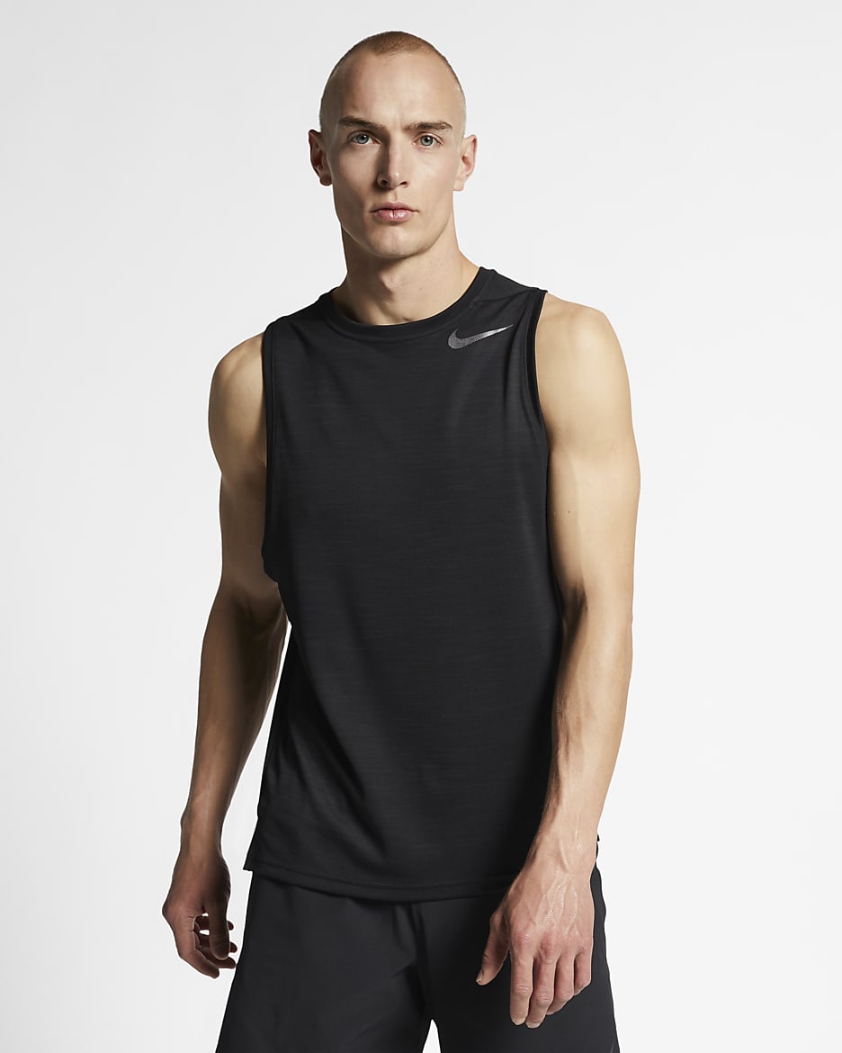 Nike Superset Men's Training Tank - Black/Metallic Hematite