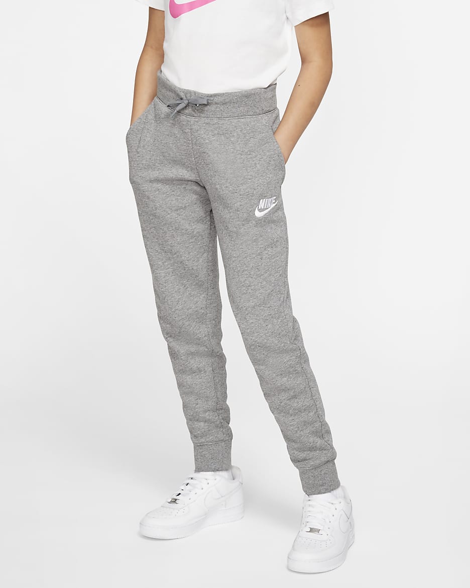 Nike Sportswear Big Kids' (Girls') Pants - Carbon Heather/White