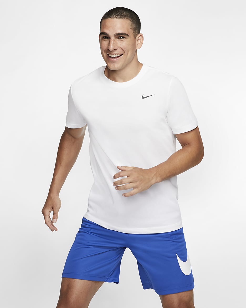 T-shirt de fitness Nike Dri-FIT pour homme - Blanc/Noir