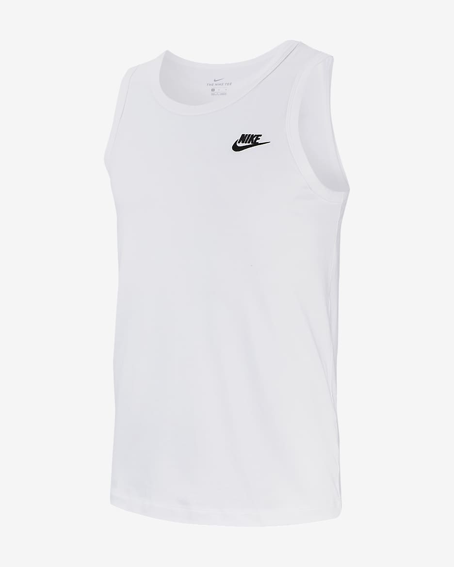 Nike Sportswear Club Herren-Tanktop - Weiß/Schwarz