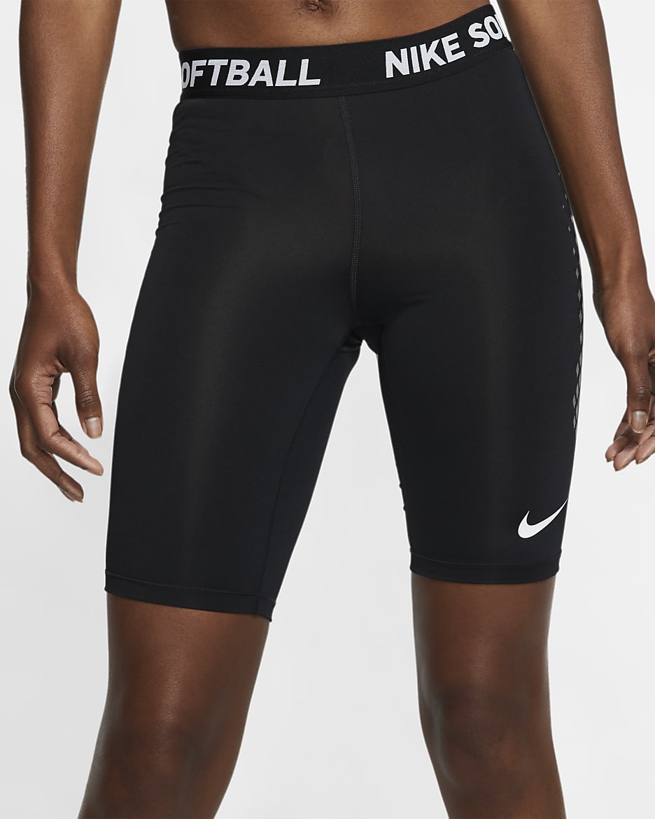 Shorts de softball interiores para mujer Nike - Negro team/Blanco team