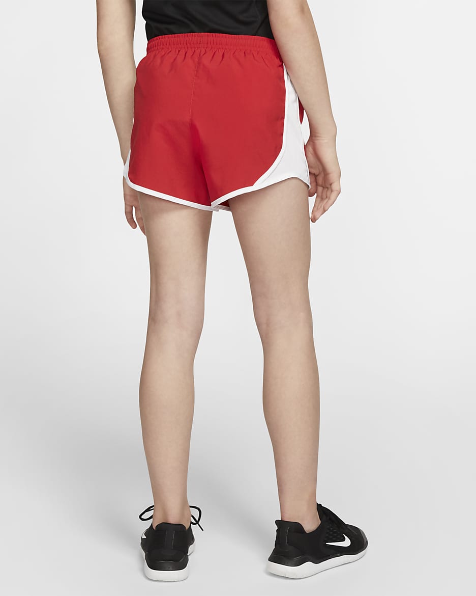 Nike Tempo Big Kids' (Girls') Dri-FIT Running Shorts - Sport Red/White/White/White