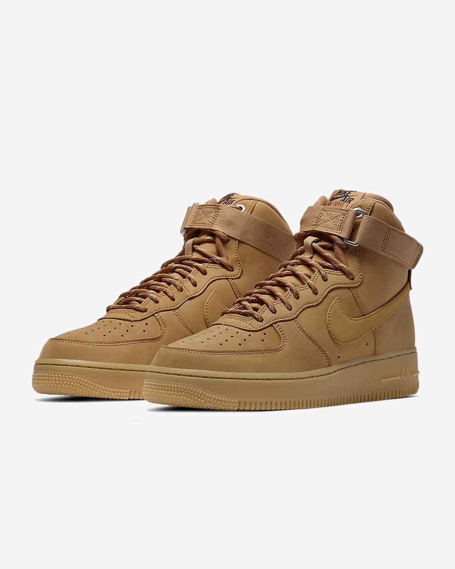 Nike Air Force 1 高筒 '07 男鞋 - Flax/Gum Light Brown/黑色/Wheat