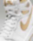 Air Jordan 1 Retro High OG White and Gold Women's Shoes.